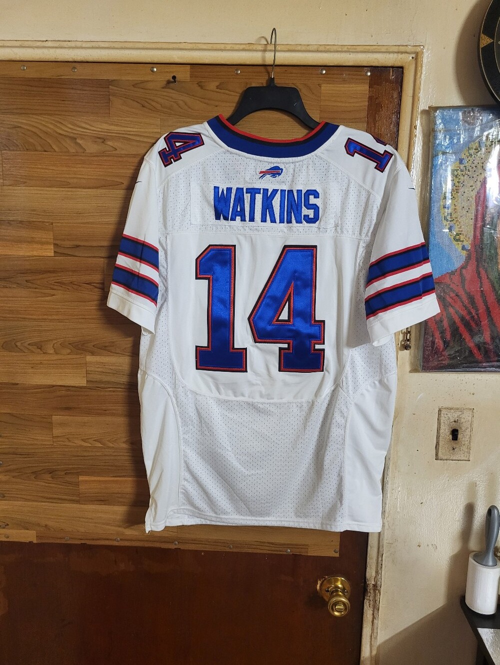 Mens Nike Pro Elite Sewn Buffalo Bills White Sammy Watkins Football Jersey Sz 44